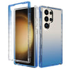 For Samsung Galaxy S24 Ultra 5G Shockproof Clear Gradient PC + TPU Phone Case(Blue)