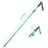 TANERDD TR-D0001 Trekking Poles Aluminum Alloy Folding Outdoor Handrails Trekking Walking Sticks(Long Model (Green))