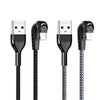 REMAX RC-177i Heymanba II 2.1A USB to 8 Pin 180 Degrees Elbow Zinc Alloy Braided Gaming Data Cable, Cable Length: 1m(Silver)