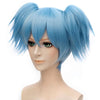 Anime Assassination Classroom Shiota Nagisa Ponytails Wig Cosplay Costume Synthetic Hair(Blue)