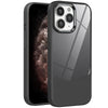 For iPhone 11 Pro Max Litchi Texture TPU Hybrid Acrylic Phone Case(Black)