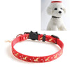 Star Moon Cat Collar, Red, Adjustable, 28cm