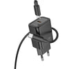 hoco N60 PD20W Type-C Charger Set with 1m Type-C to Type-C Cable, Specification:EU Plug(Black)