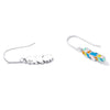 S925 Sterling Silver Colorful Feather Ear Hook Women Earrings