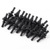 20 PCS 29.9mm Anti Vibration Soft Damping Nail Rubber Silicone Computer Fan Screw (Black)