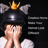 4PCS Motorcycle Plush Ear Helmet Decoration(Light Gray)