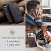 For Samsung Galaxy S25 5G CaseMe 013 Multifunctional Horizontal Flip Leather Phone Case(Black)