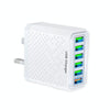 6-Ports Multifunctional Quick Charging USB Travel Charger Power Adapter, Model: White UK Plug