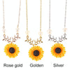 Delicate Sunflower Pendant Necklace Women Creative Imitation Pearls Jewelry Necklace(Silver)