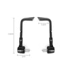 2 Pairs BSDDP B038 Motorcycle Hand Protection Bow ABS Adjustable Protection Rod(Black)