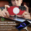 For Samsung Galaxy S25 Ultra 5G LC.IMEEKE L3 Series Detachable RFID Card Bag Magsafe Phone Case(Red)
