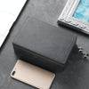 RFID Signal Blocking Box, Crazy Horse Leather, Dark Grey