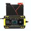 FOXSUR 12V-24V Car Motorcycle Truck Repair Battery Charger AGM Charger, EU Plug