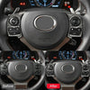 Car Carbon Fiber Steering Wheel Button Decorative Sticker for Lexus IS250 NX200 200t 300h 13-, Left Drive B Style