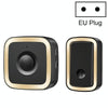 CACAZI A58 Wireless Doorbell, Plug-in, No Battery, 300m Range, EU Plug, Black/Gold