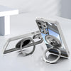 For Samsung Galaxy S25 5G 360 Holder MagSafe Acrylic Hybrid TPU Phone Case(Grey)