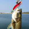 HENGJIA 5# 8cm Plastic Hard Baits Squid Fishing Lures Decoy Wood Shrimp Baits(Magenta)