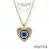 Angel Eyes Pendant Layered Necklace, Model: N2106-9 Love Hot Drill Blue Eyes