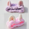 Cute Elastic Cat Ears Headbands Women Girls Makeup Face Washing Headband Hairdo Facial Mask Headwrap Hairband Hair Accessory(Blue)