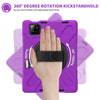 For Xiaomi Pad 7 / 7 Pro Rotatable Holder Silicone Hybrid PC Tablet Case with Shoulder Strap(Purple)