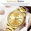 OLEVS 5563 Men Luminous Waterproof Quartz Watch(Gold)