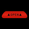 OPEN Reflective Tape Warning Mark Bicycle Accessories Car Door Stickers(Red)