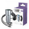 K15 Car Adapter 3 in 1 Stretchable Cable 22.5W Quick Charge Cigarette Lighter Dual USB Ports