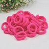 20pcs / Pack Girls Kids Rubber Bands Ponytail Holder Elastic Hair Bands(Bright Pink)