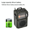 HanRongda HRD-700 Full Band Bluetooth MP3 Play Radio Station Memory Mechanical Tuning Radio(Green)