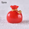 5pcs Christmas Decoration Accessories Micro Landscape Christmas Gift Resin Small Ornament, Style: Gift Bag No.1