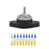 5/16 inch M8 RV Yacht 8-way Terminal Stud with 2pcs M5x20 Screws + Terminals(Black)