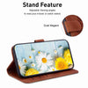 For Realme 13+ Global Lily Embossed Leather Phone Case(Brown)