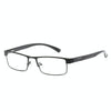 Simple Matel Frame Reading Glasses Hyperopia Eyeglasses +2.00D(Matte Black)