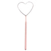 Stainless Steel Heart Shaped Grafting Eyelashes Inspection Mirror Beauty Tool(Girl Pink)