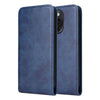 For iPhone 15 Pro Magnetic Vertical Flip Leather Phone Case(Blue)