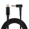 PD 100W 6.0 x 1.4mm Elbow to USB-C / Type-C Nylon Weave Power Charge Cable, Cable Length: 1.7m