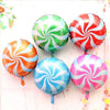 5 PCS Round Candy Lollipop Aluminum Film Balloon for Wedding Party Decoration, Size:45x45cm(Rose Red)