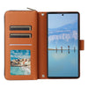 For Samsung Galaxy S22 Ultra 5G Nine-card Slots Zipper Wallet Bag Leather Phone Case(Brown)
