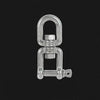 M12  OX Type 304 Stainless Steel 360 Degree Rotating 8-Shaped Chain Snap Ring Connecting Hook Swivel