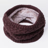 Winter Plus Velvet Thicken Warm Pullover Knit Scarf, Size:47 x 22cm(Coffee)