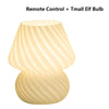 PJ-104 5W Mushroom Glass Bedroom Bedside Table Decoration Table Lamp, CN Plug, Specification Remote Control + Tmall Elf Bulb