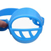 Blue Silicone Dog Muzzle, Size M - Breathable & Adjustable
