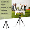 2PCS Projector Phone Stand Desktop Portable Telescopic Mini Metal Tripod, Style: 2 Sections (Silver)