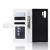 R64 Texture Single Fold Horizontal Flip Leather Case for Galaxy Note 10+, with Holder & Card Slots & Wallet(white)