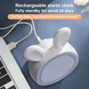 Creative Multifunctional Cartoon Time Rabbit Smart Alarm Clock(Pink)
