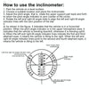 Angle Slope Tilt Indicator Level Meter Slopemeter Finder Tool Car Vehicle Inclinometer Gauge(Black)