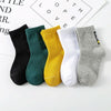 5 Pairs / Pack Spring And Summer Children Socks Combed Cotton Tube Socks XL(Smile)