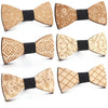 Wooden Bow Tie Men Handmade Bow Tie, Color: Geometric Shadow Pattern