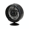 F102 Vehicle Dashboard Multi-function USB Colorful Lights Fan(Black)