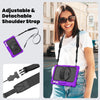 For Samsung Galaxy Tab S10 FE+ Silicone Hybrid PC Tablet Case with Shoulder Strap(Purple)